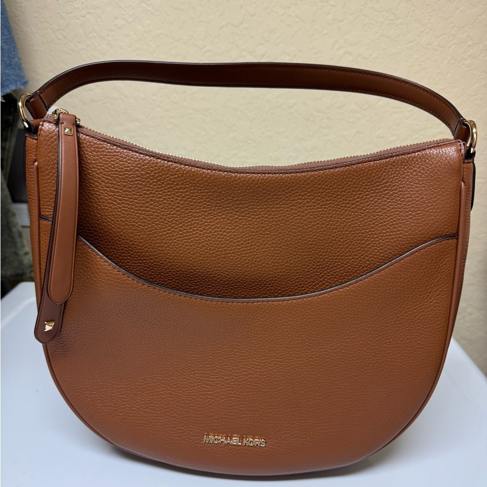 Michael Kors Tan Leather Hobo Bag